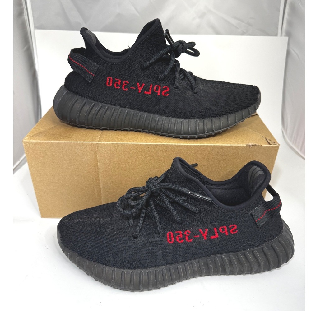 Adidas Yeezy Boost 350 V2 Bred Core Black Red CP9652 Mens Size 9 Sneakers